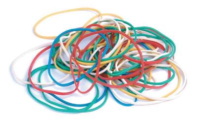 Резинки для денег Есопоміх 41502, 500 г, ассорти