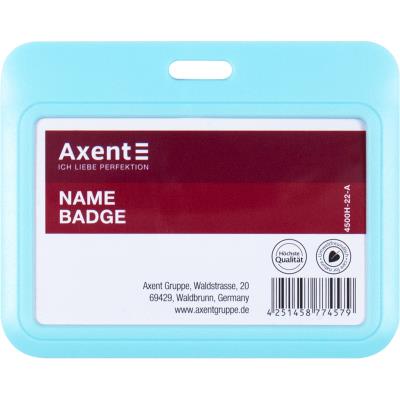 Бейдж-слайдер горизонтальный Axent 4500H-22-A 85x54 мм, голубой