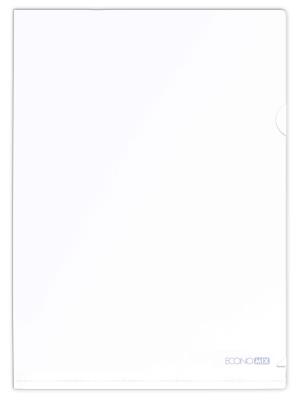 Папка-куточок А4 Economix, 180 мкм, фактура "глянець", біла (10/200)