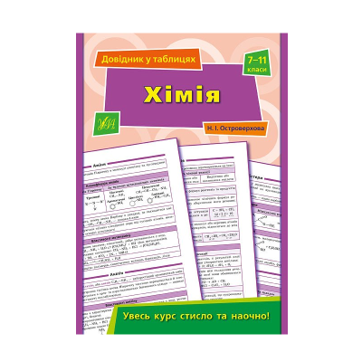 Книга Справочник в таблицах. Химия. 7-11 классы, 32 страницы, 01908