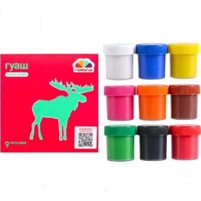 Фарби гуашеві  9 кол/20 мл, Захоплення (1/12)