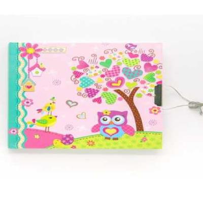 Блокнот дитячий на замочку  135x135mm, 70g, 56 л, Совушка