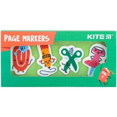 Закладки пластикові 4x20 шт, 35х50 мм, Office	