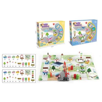 Игровой коврик RD001-3. 2 вида микс, игровое поле, 4 машинки, 20 аксессуаров, в кор.30*7,5*25 см