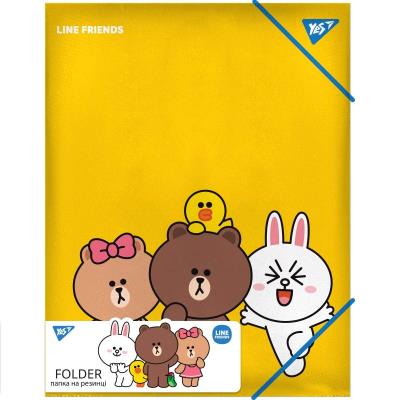 Папка YES A4 на гумці "Line Friends"