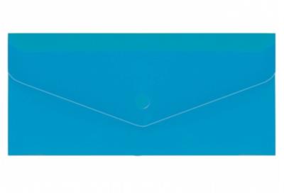 Євроконверт Е65 прозорий на кнопці, 180 мкм, фактура "глянець", ст., синій (10)