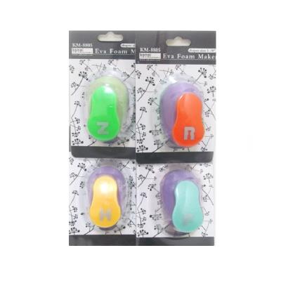 Дырокол фигурный детский "Буквы" 16mm, блистер, mix