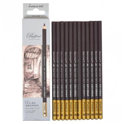 Олівець пастельний круглий сепія  Raffine 7011-12СВ, Marco (1/12)
