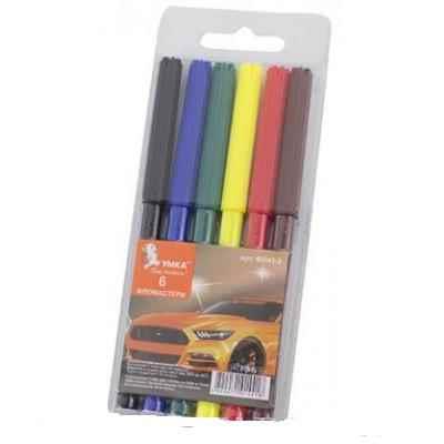 Фломастеры "Авто", 6 цв., диам. - 8.3 мм, ФЛ43-2, УМКА