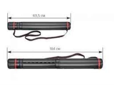 Тубус для креслення, діаметр 8,5см., телескопічний, розмір 63,5-104 см, 9020, NORMA (1/36)