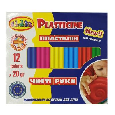 Пластилин "Чистые руки MAXI" 12цв. 20 г, ЭСО, 7646С, CLASS