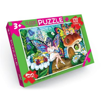 Пазлы 120 элементов, малые, картонные размер 182х132х25 мм