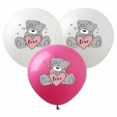 Шарики Pelican 12 (30см) "Мишка Тедди с сердцем"