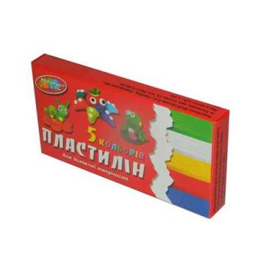 Пластилін Колорит, 5 кольорів, 90 грам (1/88)