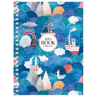 Блокнот для записів, спiраль збоку, А6/80арк., у клітинку, білий блок, 60г/м2, картон, УФ-лак, Student																							