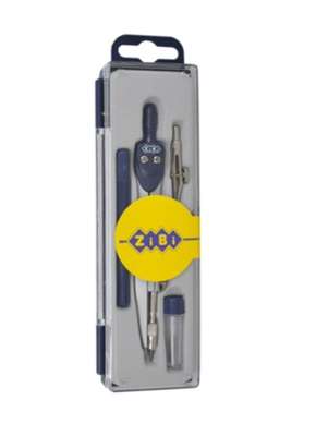 Готовальня BASIS 4 предмета, темно-синий