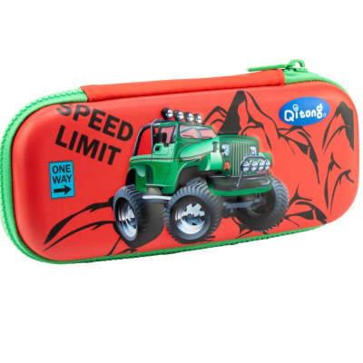 Пенал с тиснением, Cool4School, 1 отделение на молнии, QT-5741-Red