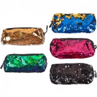 Пенал з паєтками 1 відділення "Мода"  mix 21*7см, 0786P