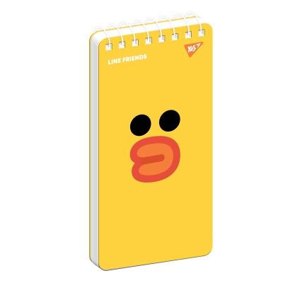 Блокнот YES 80х160 мм, 60 арк., подв. cпіраль "Line Friends" Sally