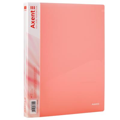 Папка на 2-х кільцах, 25мм, прозора рожева (1/60/120)