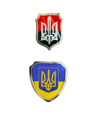 Наклейка об'ємна 3D мікс №55 "Щит і меч" розмір 35мм  (1/10)