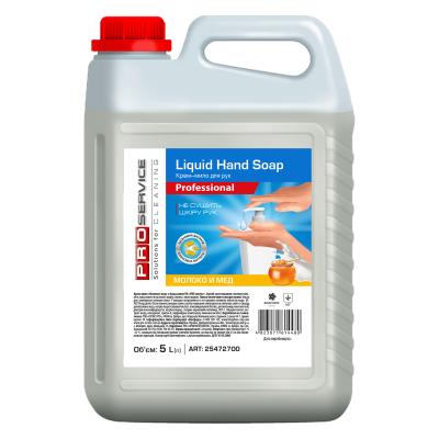 Крем-мило PRO, з бальзамом, Молоко та мед, 5 л (1/3)