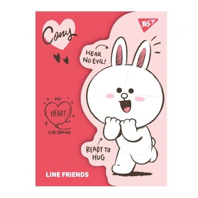 Папка-органайзер YES А4 з фігурним клапаном на липучці "Line Friends. Cony" 492104 (1/32/96)