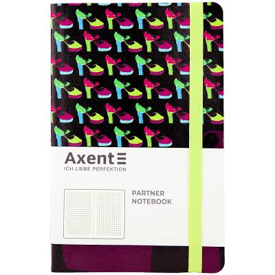 Книга записна Axent Partner BBH Soft Shoes 8212-01-A, A5-, 125x195, 96 аркушів, клітинка, гнучка обкладинка (1/24/48)