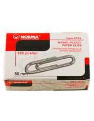 Скрiпки, 50мм, прямi, 100шт., 4739, NORMA (1/10/100)