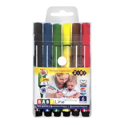 Фломастеры, 6 цветов, JUMBO