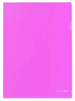 Папка-уголок А4 плотная, розовая