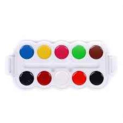 Фарби акварельні медові Тетрада, 10 кольорів, АКВАРЕЛЬКА-КАРАМЕЛЬКА, в пласт. кор., 1/54 (1/54)