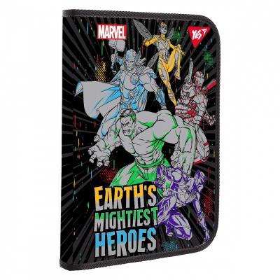 Папка факультативна YES A4 пластикова на блискавці "Marvel.Avengers" з внутрішньою кишенею, 491972 (1/12/48)