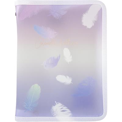 Папка об'ємна на блискавці А5+, Colourful Feather 03, 1808-93-A 