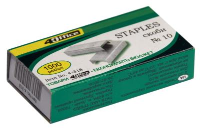 Скобы для степлера 4Office, 4-318, №10, 1000 штук