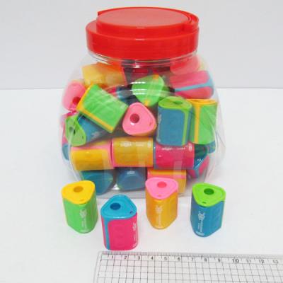 Точилка у банці "Призма" з контейнером, мікс (1/40/2400)