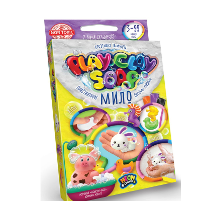 Набор креативного творчества "Пластилиновое мыло"PLAY CLAY SOAP", малый, 4 цвета