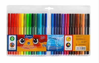 Фломастери 30 кольорiв Super Washable,1690-30,ТМ "Marco"