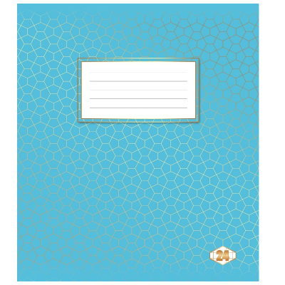 Зошит 24 аркушів, клiтинка "Фоновий  Шкільний" 20шт./в уп. (20/400)