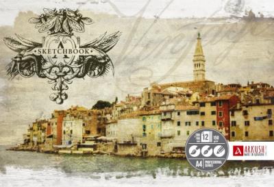 Скетчбук клееный А4 12л, 285*195 150г/м, 1ЅВА41504 Город