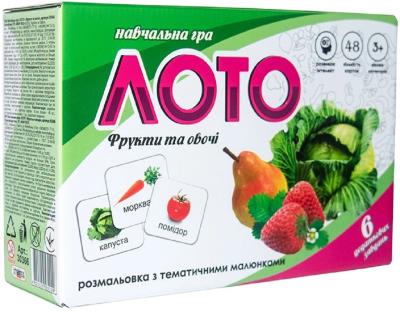 Лото Strateg Фрукты и овощи