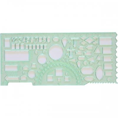 Лінійка офіцерська 20 см, прозорий пластик