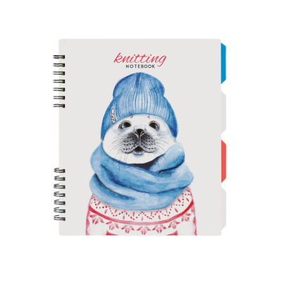 Блокнот "Knitting", B5 (170х205), пластикова обкл., спіраль, з розділ., 120 арк., клітинка, O20356-11