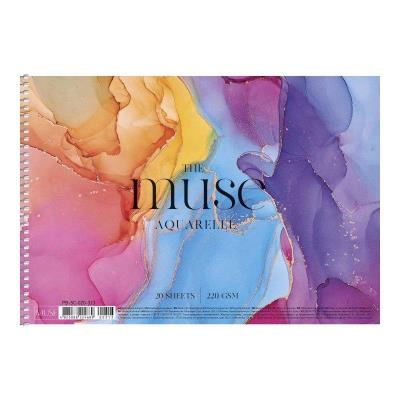 Альбом для акварелі, А4/20арк., 220г/м2, картон, MUSE																							