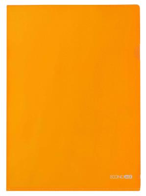 Папка-уголок А4 Economix, 180 мкм, фактура "глянец", оранжевая