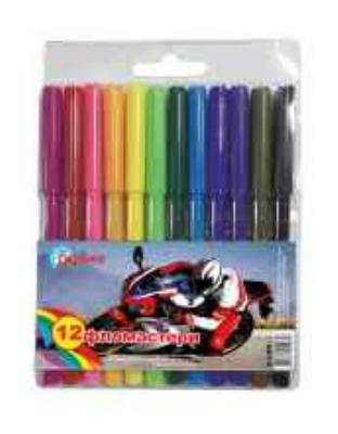Фломастеры "Мото" , 12 цв., 5-102/2, КРАСОК
