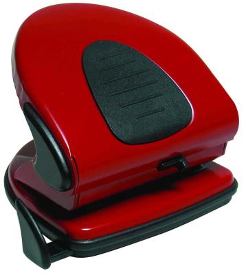 Дырокол металлический Sсholz, 4314, 8 см, 30 листов, красный, с линейкой