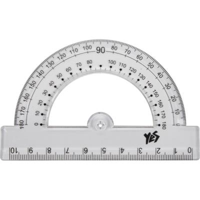 Транспортир YES з лінійкою 10 см