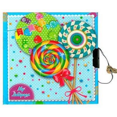 Блокнот дитячий на замочку  135x135mm, 70g, 56 л, Льодяники