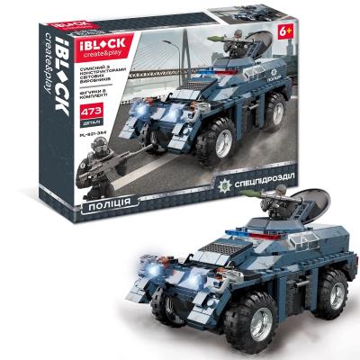 Конструктор IBLOCK PL-921-354  Спецпідрозділ Поліції 473 деталі фігурки в комплекті, в коробці 45*7*33см (1)